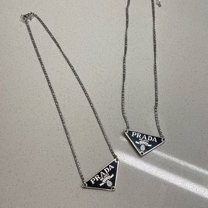 Refurbished Prada Logo necklace